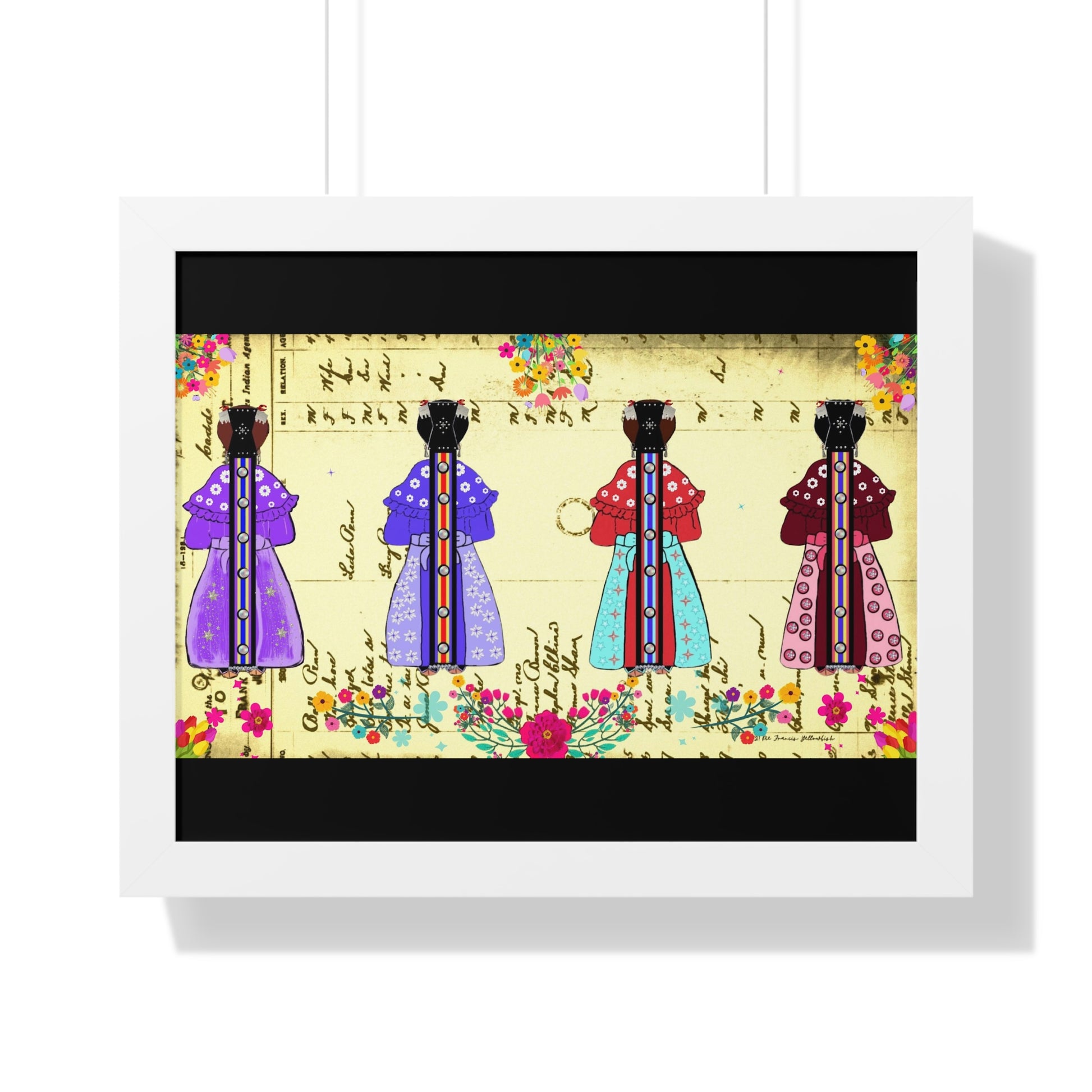 Four Sisters Framed Horizontal Poster